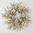 Alex Artificial Christmas Wreath Set Golden Rattan Wreath for Front