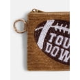 thumbnail image 3 of No Boundaries Women’s Game Day Touchdown Beaded Pouch, Gold, 3 of 4