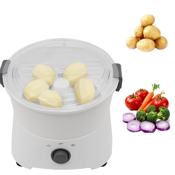 Electric Potato Peeler, Automatic Peeling Machine with Good Heat Dissipation Locking Clips Pure Copper Motor and , Multi-function Spinner and Drainer for Household Home Kitchen Restaurant