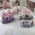 thumbnail image 5 of Fluffy Rabbit Ears Makeup Headband for Shower, Face Washing, Spa, Cosplay, and Parties, 5 of 5