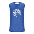 thumbnail image 4 of snilers Mens Summer Beach Tank Top Tropical Hawaiian Palm Tree Print Sleeveless Shirt Muscle Graphic Tees Vacation Shirts L, 4 of 5