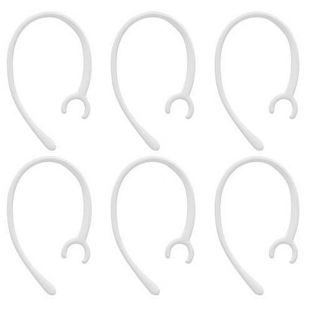 6 Pack Replacement 6MM Ear Hooks for Wireless Bluetooth Headset Earhook Clips Hook Loop - Spare Clamp Hooks Compatible for Plantronics/Samsung/Motorola/LG/Jabra & More (Clear