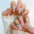 thumbnail image 3 of Tnobhg 10Pcs Sparkling 3D Nail Rhinestones Thoughtful Gifts Crooked Heart Square Faux Pearl Manicure Rhinestones for Unique Nail Styles, 3 of 8