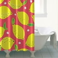 thumbnail image 5 of I Love Lemons Shower Curtain 72x84 for Bathroom, Summer Yellow Floral Fruit Design, Quick-Dry Polyester Fabric with Hooks, Retro Modern Style, 5 of 5