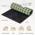 thumbnail image 6 of Hallway Runner Rug 2'x6', Green Gingham Kitchen Runner Rugs Non-Slip Carpet Mats, Farmhouse Buffalo Plaid Checkered Bedside Rugs Runners Washable Floor Carpet for Bathroom Laundry Room, 6 of 8