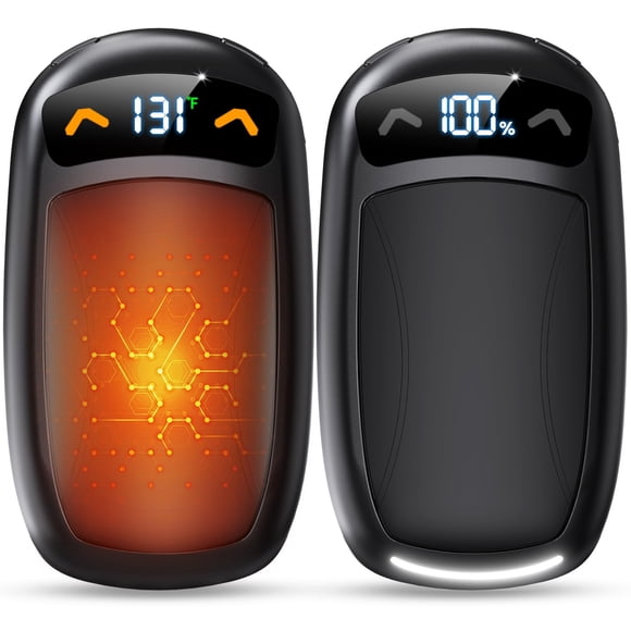 Calentador de Manos Recargable KYEKIO 2 Pack con Pantalla LED y 3 Niveles de Temperatura