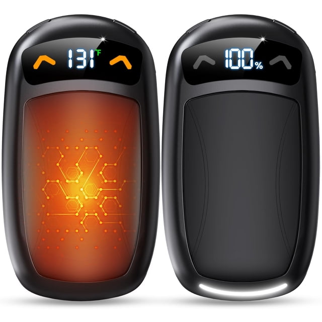 Calentador de Manos Recargable KYEKIO 2 Pack con Pantalla LED y 3 Niveles de Temperatura
