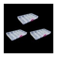 thumbnail image 1 of braveheart 3pcs Fishing Tackle Box Bait Lure Case Storage Boxes Organizer Plastic PP Accessories Tool Useful Large Capacity, 1 of 6