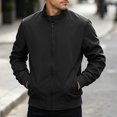 thumbnail image 2 of MYAOYI Mens Everyday Full Zip Jacket Mock Neck Ribbed Trim Outdoor Top, 2 of 5
