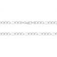 thumbnail image 2 of Solid 925 Sterling Silver Italian 6.8mm Flat 24” Figaro Link Chain Necklace for Women Men Made in Italy FIG160-24, 2 of 3