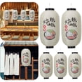 thumbnail image 4 of Likrtyny 5 Piezas Tela Linterna 25 Cm Tela Impresión Japonés para Bar Y Pub (D), 4 of 4
