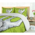 thumbnail image 5 of Ambesonne Sloth Duvet Cover Set, Animal Branch, 2-Calking, Pale Grey Green White, 5 of 7