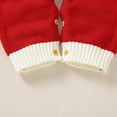 thumbnail image 6 of Gureui Newborn Baby Girl Boy Xmas Print Romper Christmas Outfits Knitted Jumpsuit with Santa Hat, 6 of 7