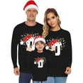 thumbnail image 4 of Dsscvnef Tenues Assorties pour la Famille Noël Imprimé Lettres Col Rond Ensemble de 3 Pcs (Enfants) Pyjamas Assortis pour Famille de 5 Pyjamas de Noël Dinosaure, 4 of 6