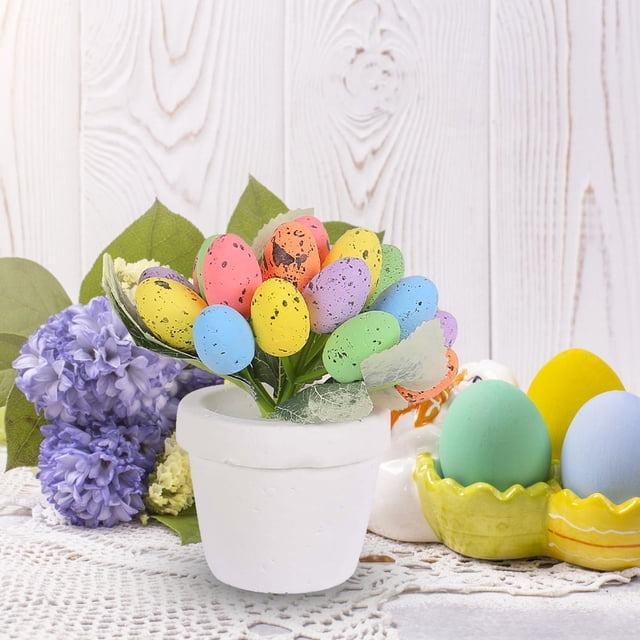 Easter 12cm Egg Pot Creative Egg Pot Outdoor Garden Easter Decorations Wall Decor Table Centerpiece Maintenance Free Fade Resistant Diy Craft Decoration Durable Material Reusable Decoration Ornament