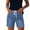 light blue, variant on Hurxie Bermuda Jean Shorts for Women Knee Length High Waisted Trendy Cuffed Hem Long Stretchy Denim Shorts Summer Jorts White,S