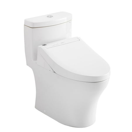 TOTO MW6463084CUMFG#01 Washlet+ Aquia IV 1G One-Piece Dual Flush Toilet and Washlet C5 Bidet Seat