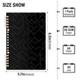 thumbnail image 3 of Haosy Black Simple Geometric Lines Notebooks 1-subject Journal 60 Sheets A5 College Ruled Paper Detachable Ring 8.3"x5.7", 3 of 8