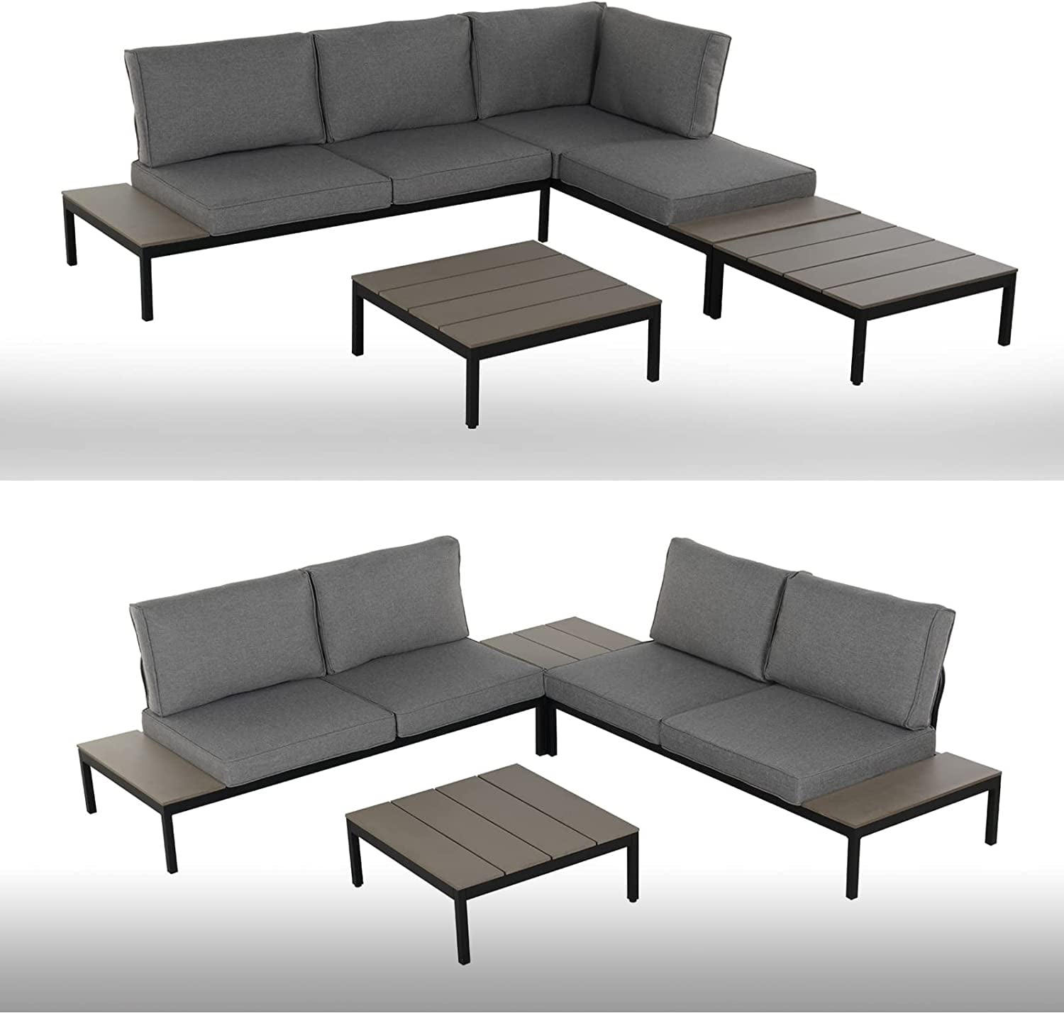 Grand Patio Outdoor Sectional Sofa Set, 4 Piece AllWeather Aluminium