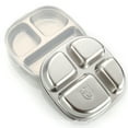 thumbnail image 3 of Yrmaups 2 Pcs en Acier Inoxydable Teen Plates pour Enfants, Plateaux-Repas Compartimentés, Contenants de Repas Réutilisables de Qualité Alimentaire pour Étude, Maison, Voyage, Camping, 3 of 9