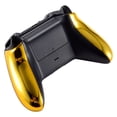 thumbnail image 2 of eXtremeRate Chrome Gold Glossy Back Panels, Comfortable Non-Slip Side Rails Handles, Game Improvement Replacement Parts for Xbox One X & S Controller (Model 1708) - Controller NOT Included, 2 of 7