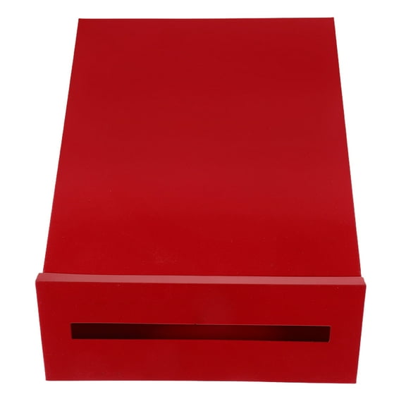 FRCOLOR Vintage Wall Mount Mailboxes Iron Retro Mail Organizer Decorative Letterbox Office Suggestion Box for Secure Document Storage Red