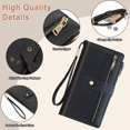 thumbnail image 4 of Beltzy Wallet for Women Clutch RFID Blocking Wristlet Leather Purse Large Capacity Credit Card Holder with Grip Hand Strap, 4 of 8