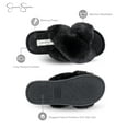 thumbnail image 3 of Jessica Simpson Womens Plush Cross Band Plush Memory Foam Slide Slipper, 3 of 9