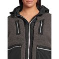 thumbnail image 4 of Jason Maxwell Women's and Women’s Plus Size Mixed Media Faux Shearling Jacket S-3X, 4 of 5