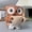 27#Brown, variant on Owl Flower Pot Resin Planter Cute Desktop Succulent Pot Home Decor Holder, Durable Resin Animal Design Mini Plant Pot, Plant Pot for Desk Office Bedroom Living Room Home Decor Lovers