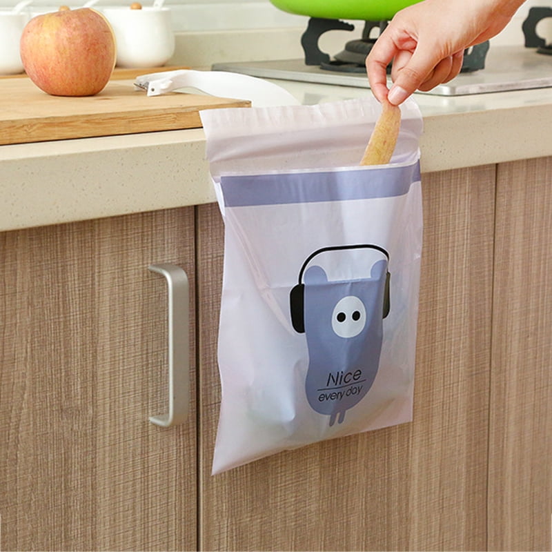 15Pcs For Car Office Kitchen Trash Storage Bag Garbage Bag Self-Adhesive Holder 
