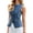 Wash blue, variant on Sleeveless Crew Neck Women Slim Fit Button Down Denim Vest Tops