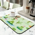 thumbnail image 2 of Cute Mushroom and Frog Coffee Maker Mat - Absorbent Non-Slip Mat for Coffee Station, Nature-Inspired, 2 of 5