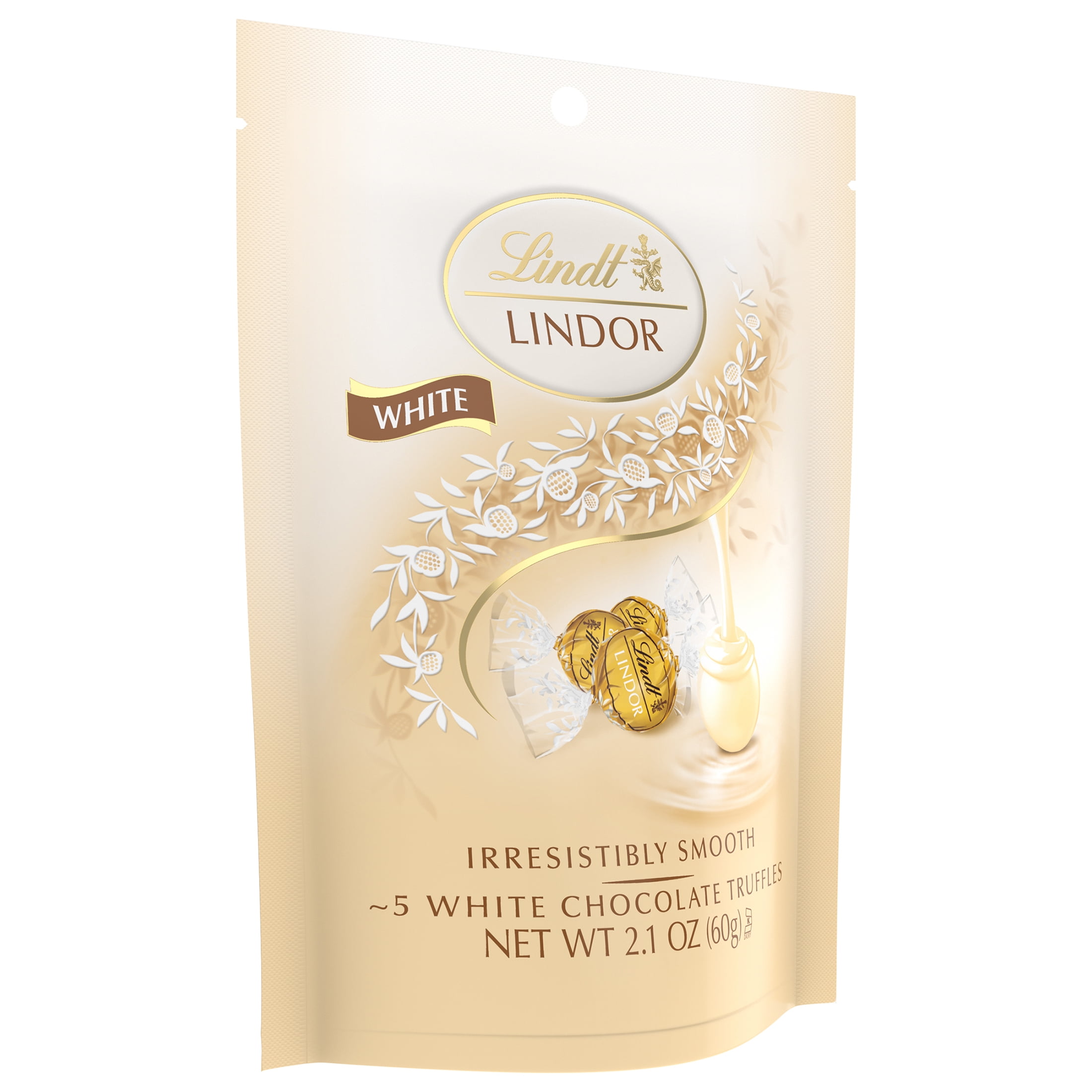 Lindt LINDOR White Chocolate Candy Truffles, 2.1 oz. Bag - Walmart.com