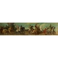 thumbnail image 2 of Hans Makart 24x8 Gold Ornate Framed and Double Matted Museum Art Print Titled - Draft for the Pageant in 1879 - the Falcon Hunt (1879), 2 of 4