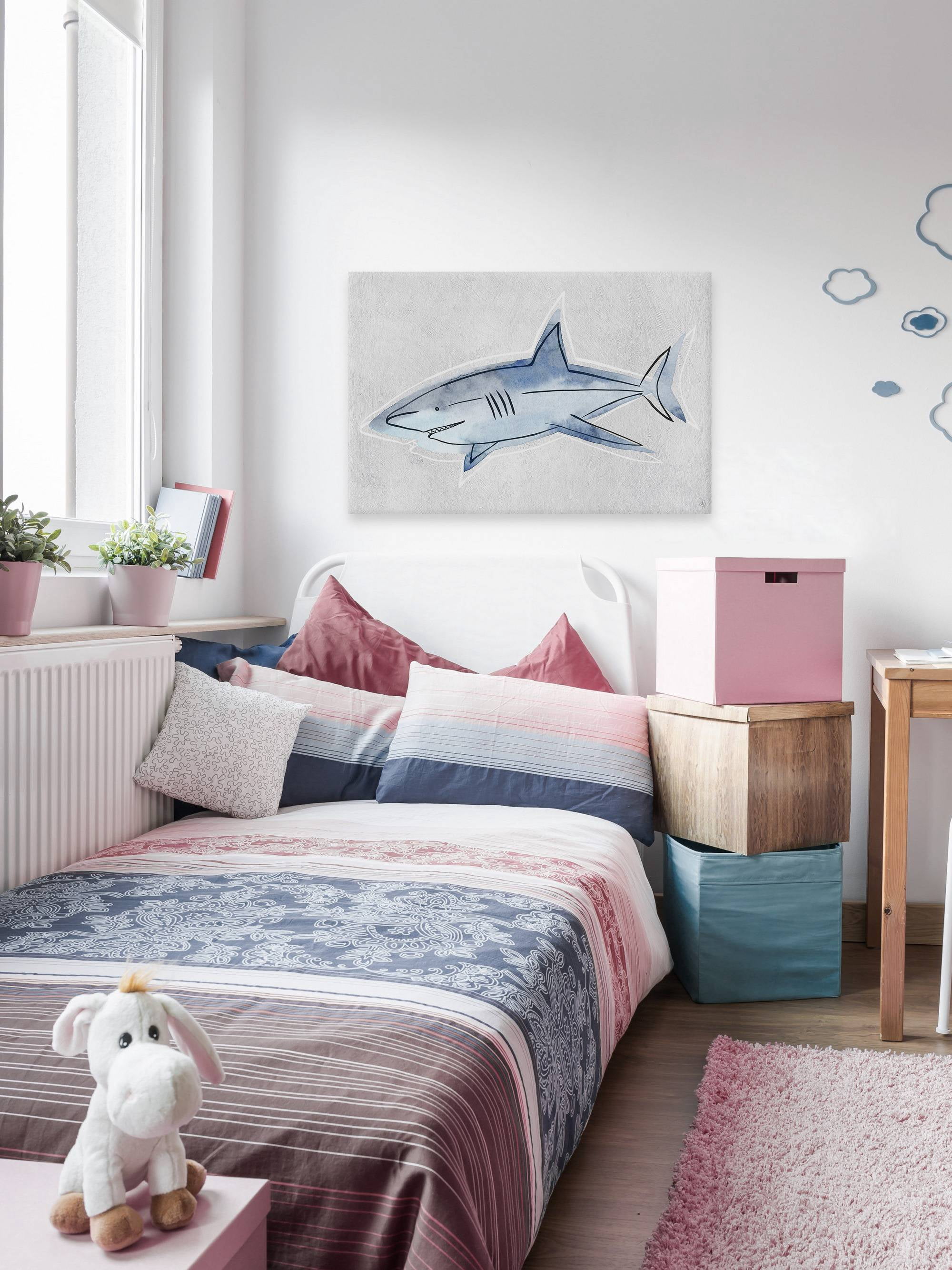 Marmont Hill The Great Shark Canvas Wall Art