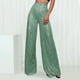 thumbnail image 1 of WILLBEST Pantalones Casuales de Lentejuelas de Moda para Mujer, Cintura Alta, Pierna Ancha, Acampanados, Ropa de Discoteca para Mujer, Estilo Brillante, Ajuste Cómodo Extra Grande, 1 of 5