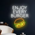 thumbnail image 2 of Handmadetneonsign Enjoy Every Burger Neon Sign, Burger LED Sign, Burger Neon Light, Burger Light, 2 of 5