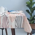 thumbnail image 4 of Orange Grey Coastal Table Cloth Waterproof Tablecloths, Summer Beach Coral Shell Ocean Tablecloth Dining Table Cover for Kitchen Party Tabletop Outdoor, Rectangle Tablecloth 54x108 Inch, 4 of 9