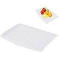 thumbnail image 3 of 18 x 13" Kitchen Drain Board, Large Plastic Draining Tray with Side Drop Slope Diversion, Side Dish Drying Tray, Dish Drainer Drip Rack Tray with Non-Slip Base, 3 of 6