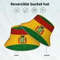 thumbnail image 5 of Unisex Vintage Bolivian Flag Bucket Hat Fisherman Cap Reversible Travel Sunhat With Reflective Stripe, 5 of 7