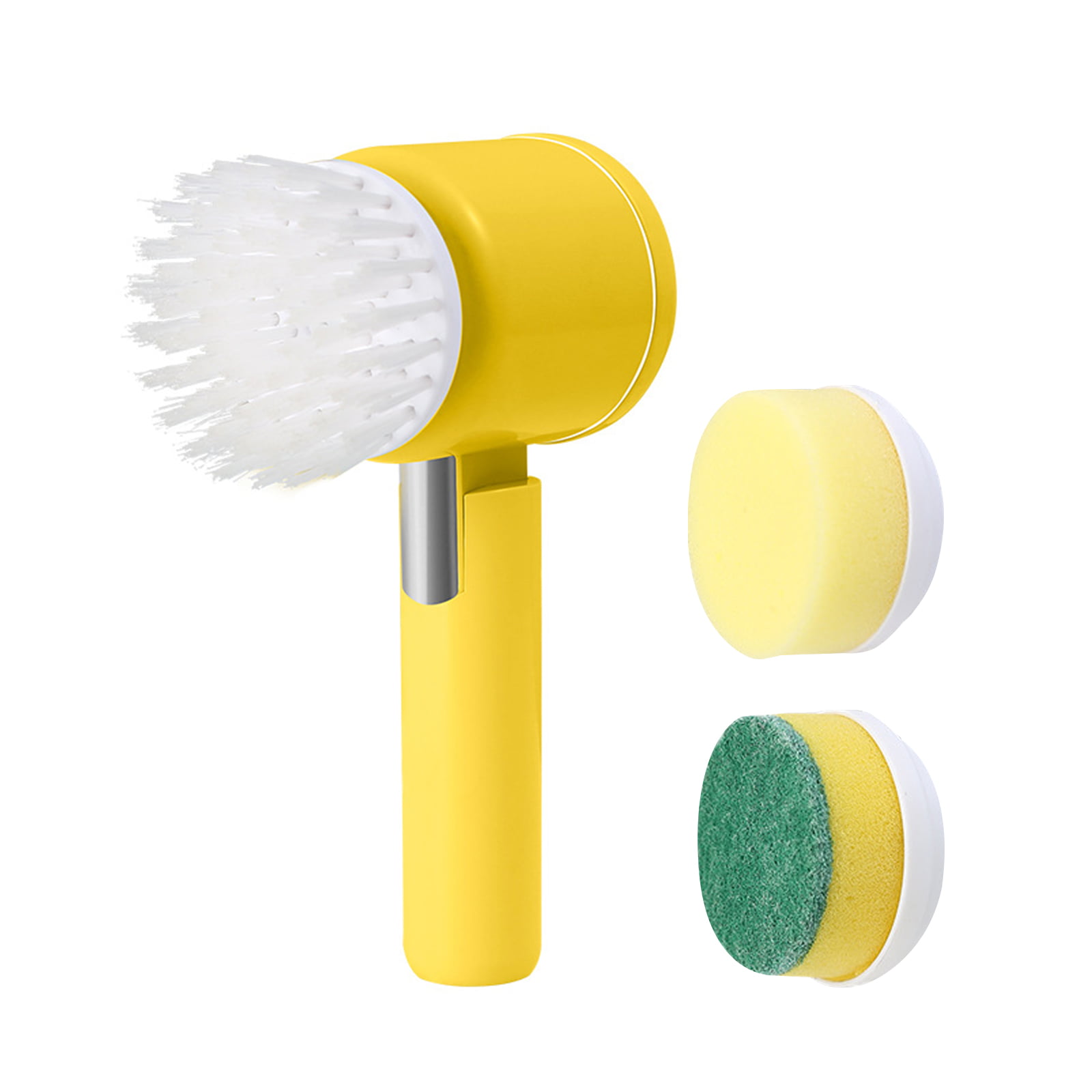 ZZ Life Electric Scrubber, Handheld Cleaning Brush, Includes 5 Replaceable Heads, Bathroom, Kitchen, Floor, Dish, Shoe, Glass - Multifunctional Home
