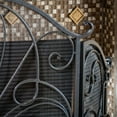 thumbnail image 6 of Noble House Christopher Iron Fireplace Screen, Silver Flower on Black, 6 of 12
