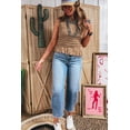 thumbnail image 5 of TinyCribz Smoke Gray Shirred Ruffle Hem Tank Top for Women – Slim Fit Sleeveless Summer Top, Viscose Blend S, 5 of 12