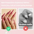 thumbnail image 3 of 100 PCS Glass Nail Art Typing Stickers,Keyboard Bubbles for Long Nails,Clear Glass Long Nail Keyboard Cover,Reusable Adhesive Protective Nail Stickers, 3 of 7