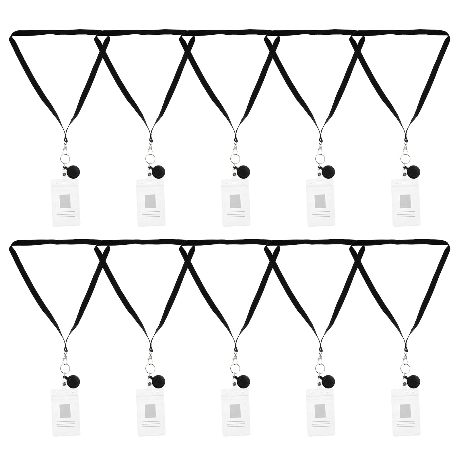 BESTONZON 10pcs Retractable Badge Holders Waterproof Badge Holders ID