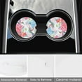 thumbnail image 3 of Car Coasters 4 PCS Stone Cup Holder Pink Flowers and Hummingbirds Absorbent Ceramic Car Cup Coasters Universal Vehicle Non-Slip Car Cup Holder Coaster, 3 of 6