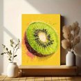 thumbnail image 6 of Fresh Kiwi Fruit Slice Canvas Print Wall Art Kitchen Decor for Cafe Restaurant Bar Dining Room Home, 6 of 8