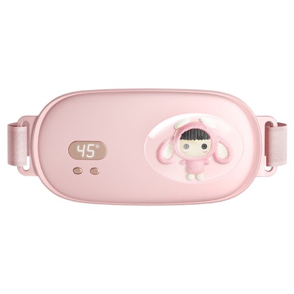 Adult Lunch Boxes and Bags Portable Heating Pad, Heating Pad For Back With 3 Heat And 3 Vibration Massage Modes, Portable Fast Heating Belly Wrap Belt For Women