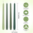 thumbnail image 2 of FCMSHAMD Green Taper Candle Sticks - Green tea Scented Candle Set Smokeless Dripless for Wedding Dinner Holiday Decoration Pack of 4, 2 of 6